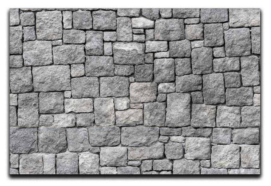 Old gray stone wall Canvas Print or Poster - Canvas Art Rocks - 1