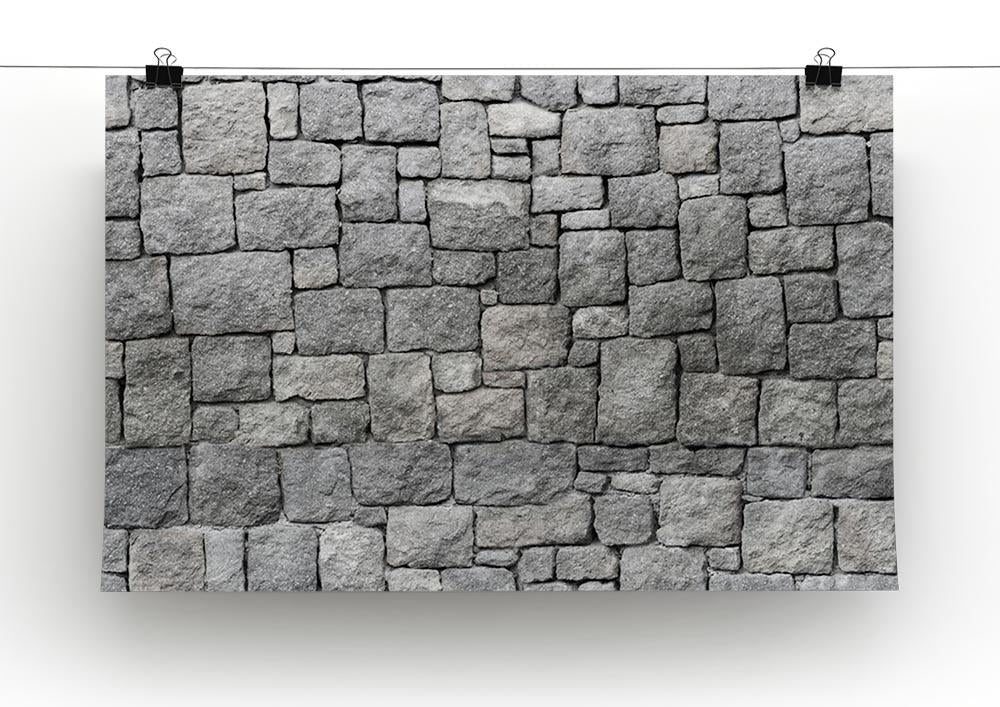 Old gray stone wall Canvas Print or Poster - Canvas Art Rocks - 2