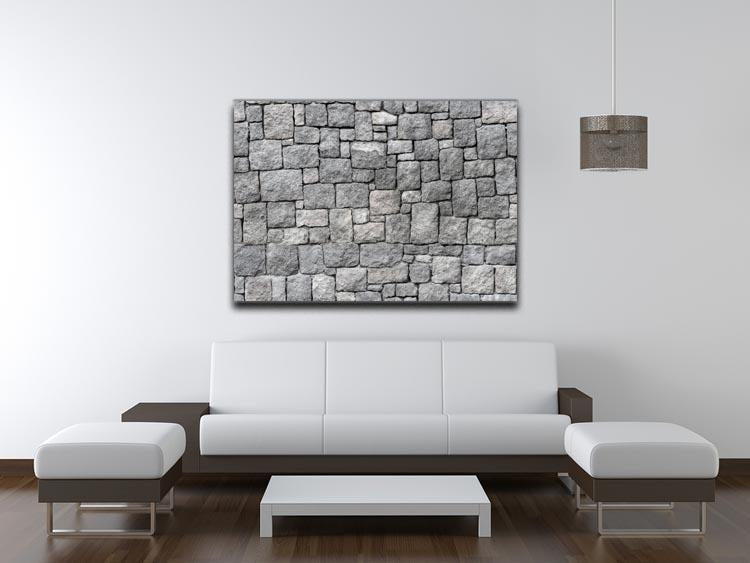 Old gray stone wall Canvas Print or Poster - Canvas Art Rocks - 4