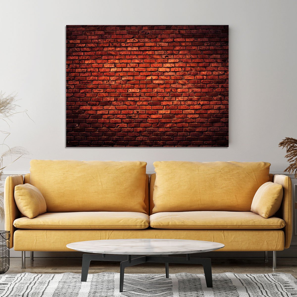 Old grunge brick Canvas Print or Poster