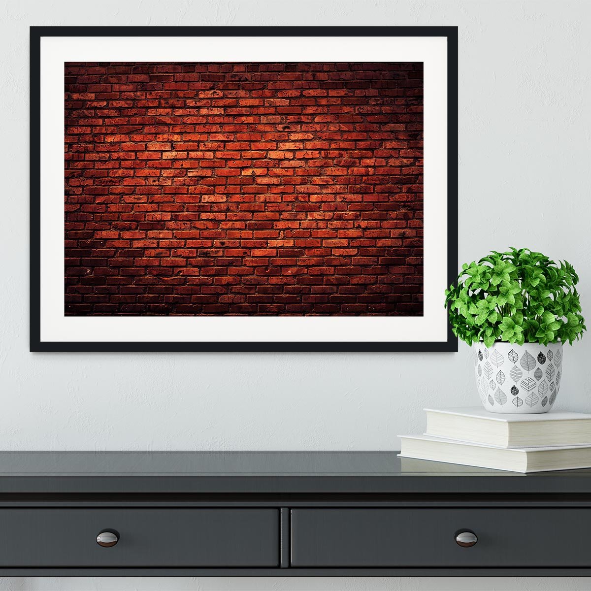 Old grunge brick Framed Print - Canvas Art Rocks - 1