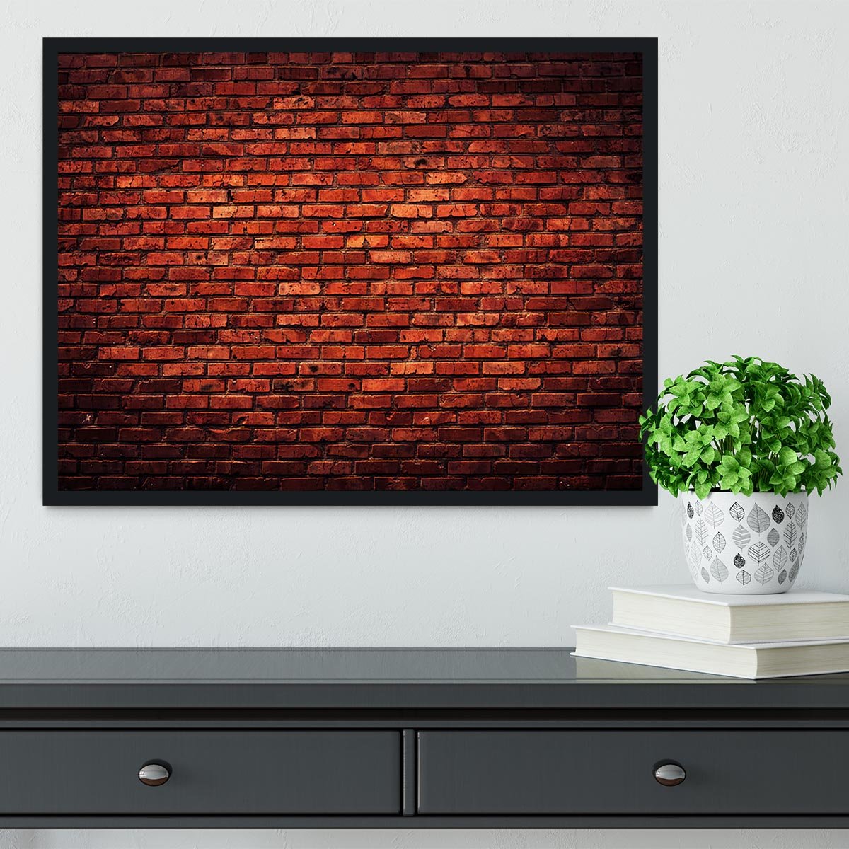 Old grunge brick Framed Print - Canvas Art Rocks - 2