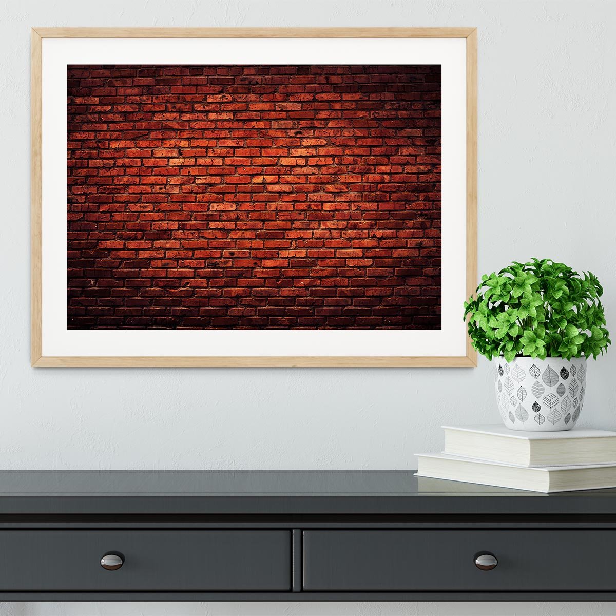 Old grunge brick Framed Print - Canvas Art Rocks - 3