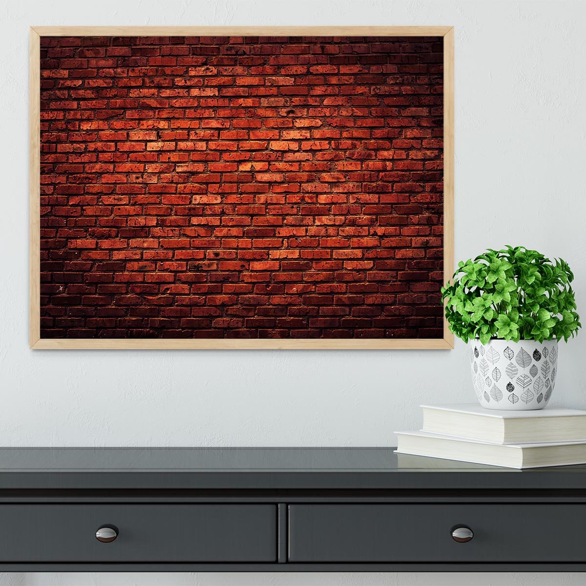 Old grunge brick Framed Print - Canvas Art Rocks - 4