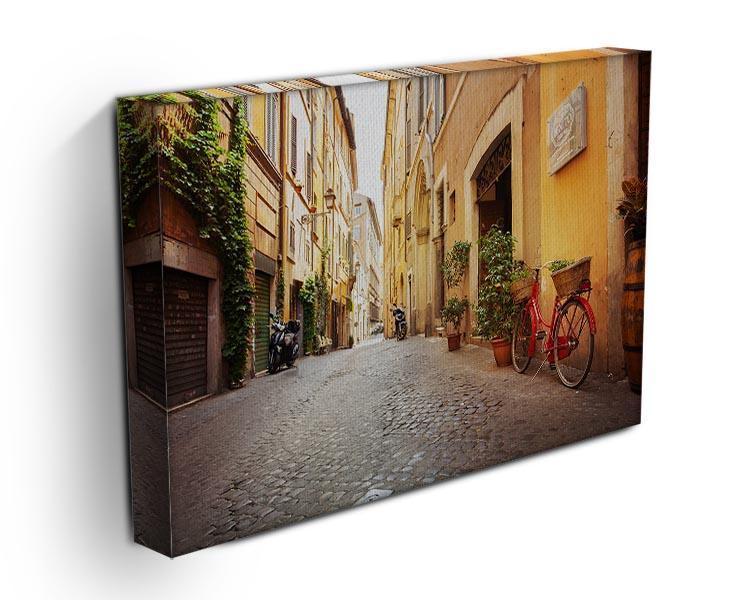 Old streets in Trastevere Canvas Print or Poster - Canvas Art Rocks - 3
