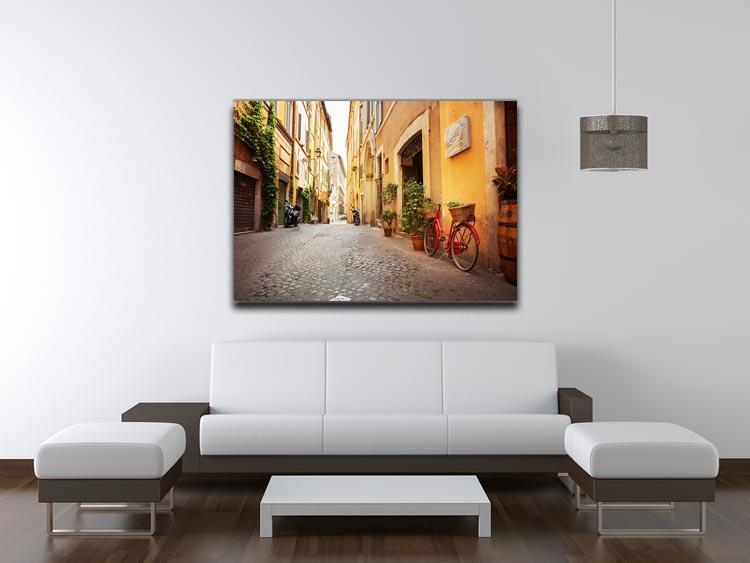 Old streets in Trastevere Canvas Print or Poster - Canvas Art Rocks - 4
