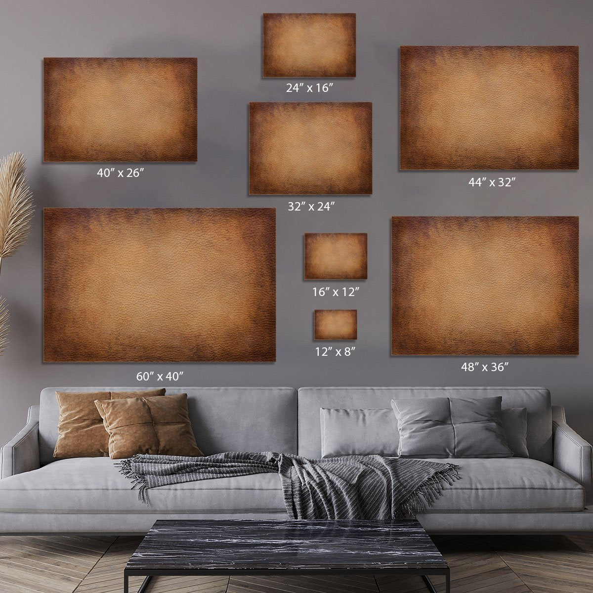 Old vintage brown leather Canvas Print or Poster