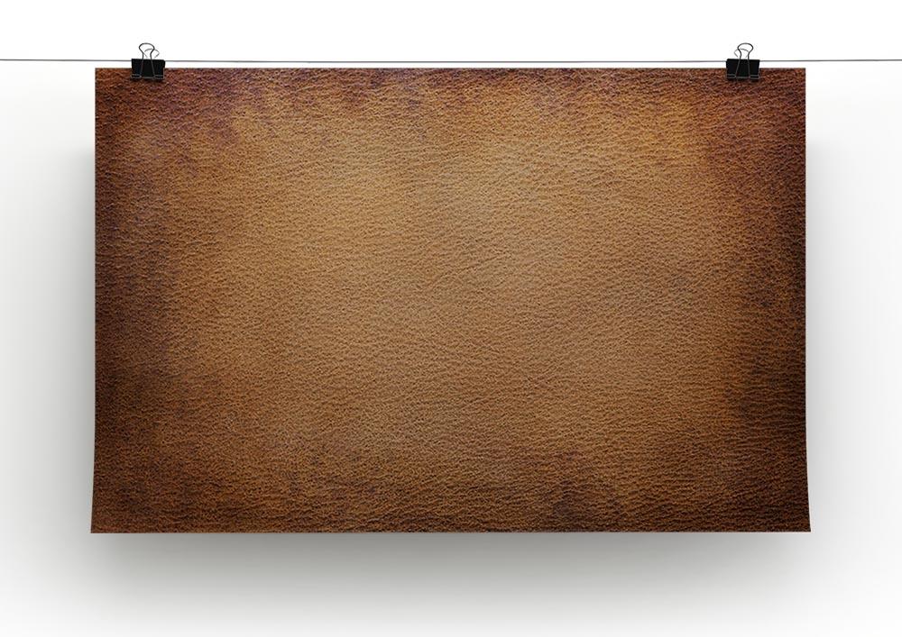 Old vintage brown leather Canvas Print or Poster - Canvas Art Rocks - 2