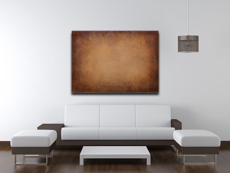 Old vintage brown leather Canvas Print or Poster - Canvas Art Rocks - 4