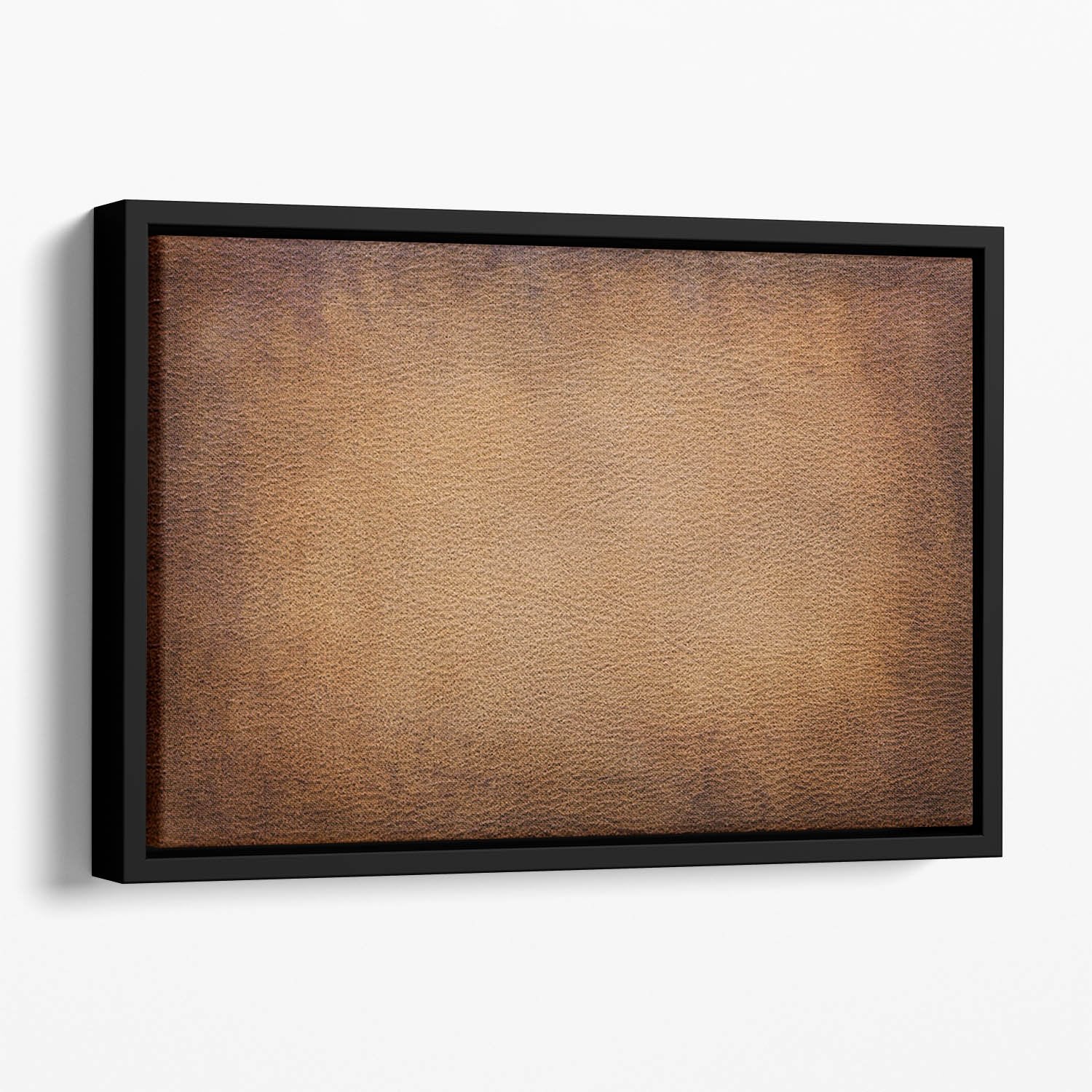 Old vintage brown leather Floating Framed Canvas