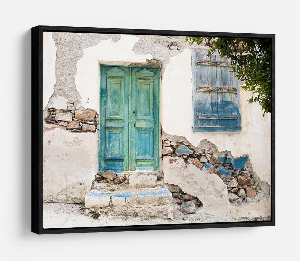 Old wooden door of a shabby demaged house HD Metal Print - Canvas Art Rocks - 6