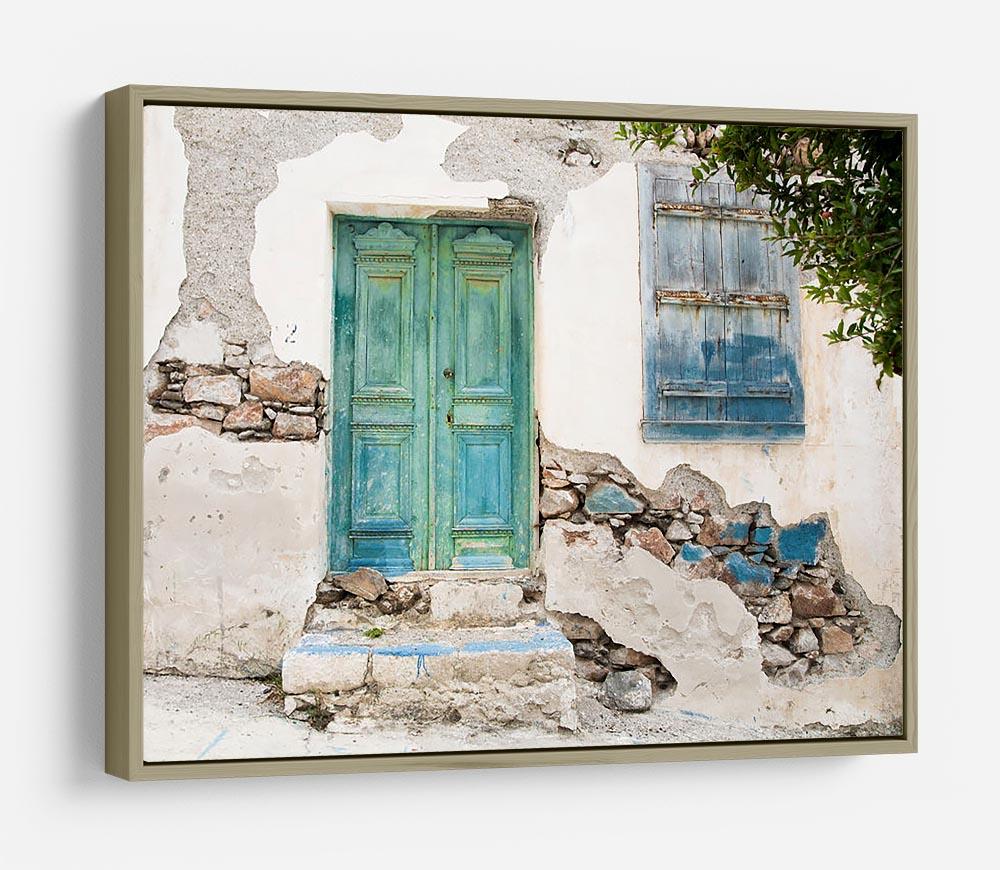 Old wooden door of a shabby demaged house HD Metal Print - Canvas Art Rocks - 8