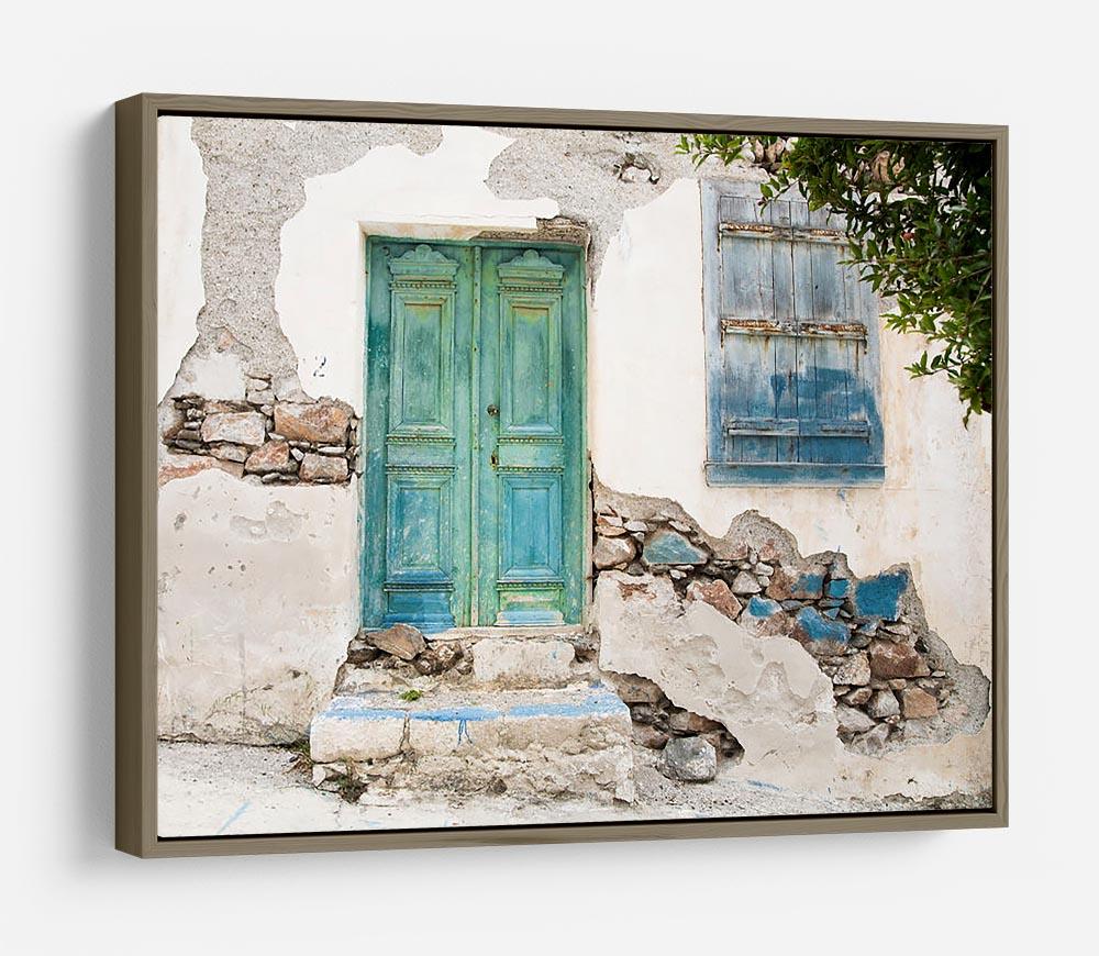 Old wooden door of a shabby demaged house HD Metal Print - Canvas Art Rocks - 10