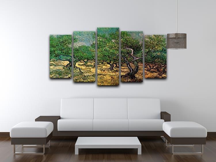 Olive Grove 2 by Van Gogh 5 Split Panel Canvas - Canvas Art Rocks - 3