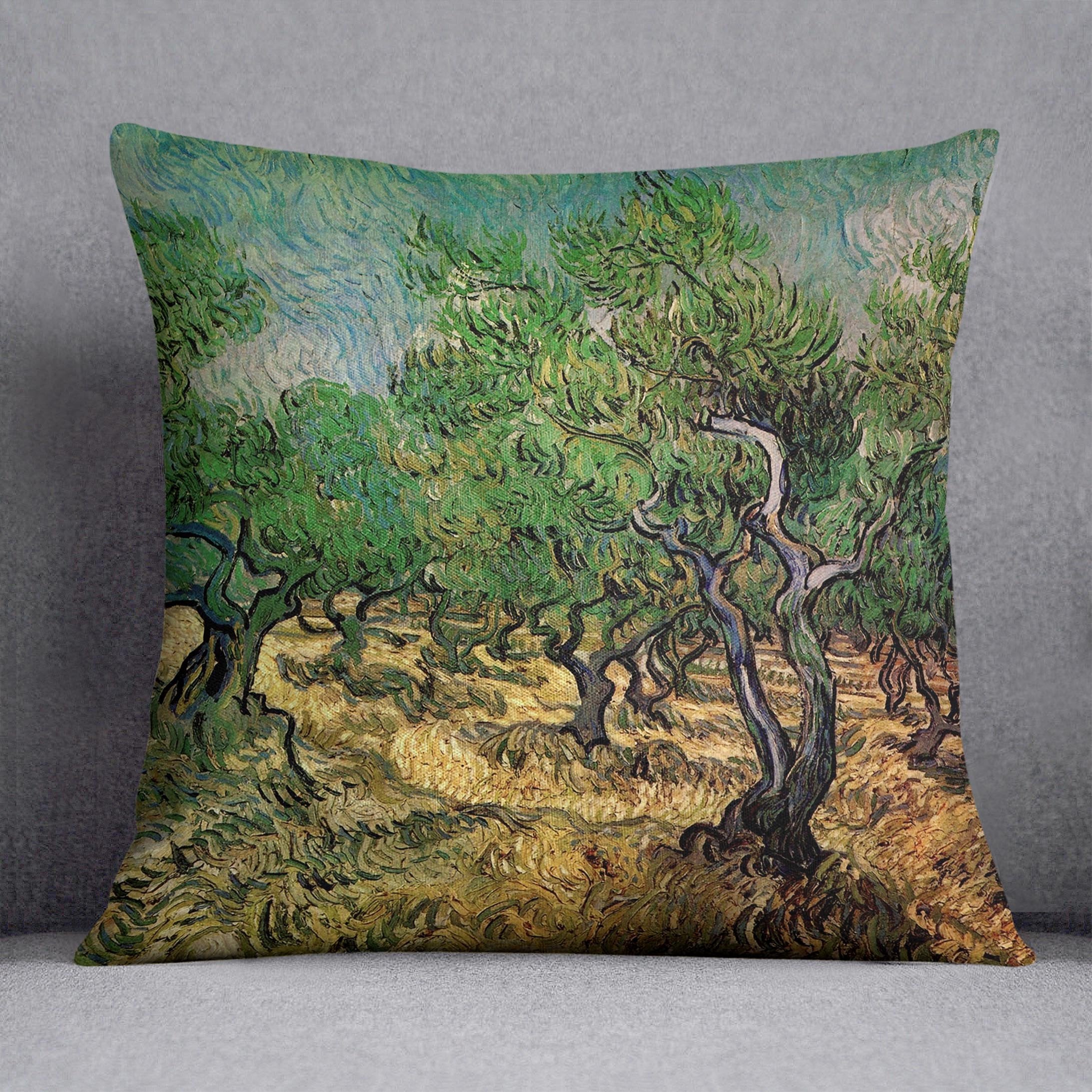 Olive Grove 2 by Van Gogh Throw Pillow