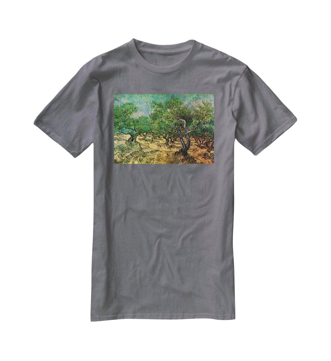 Olive Grove 2 by Van Gogh T-Shirt - Canvas Art Rocks - 3