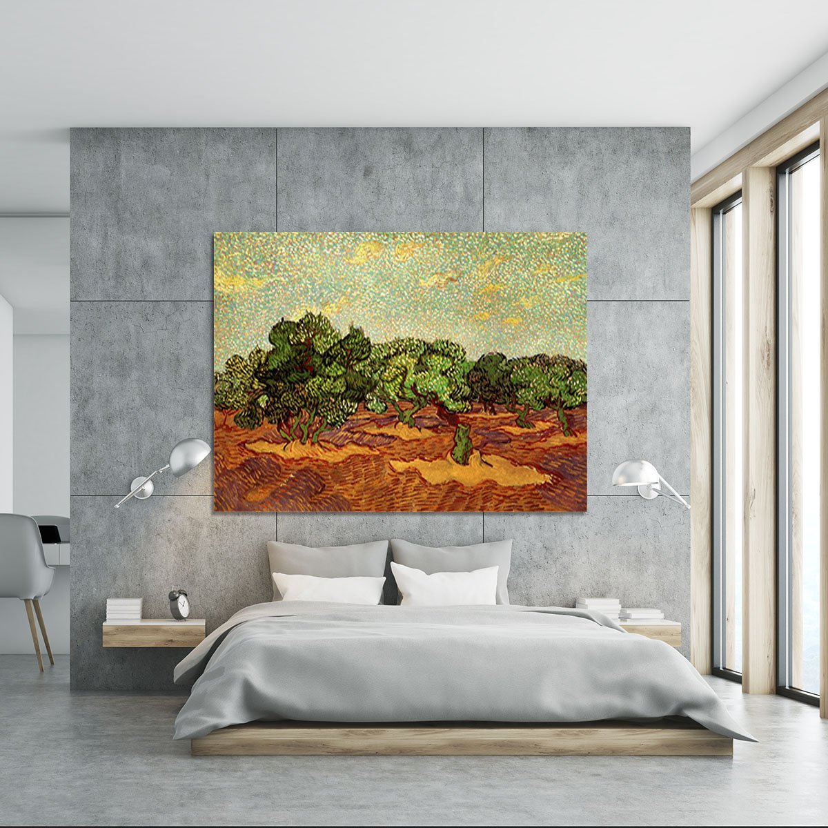 Olive Grove Pale Blue Sky by Van Gogh Canvas Print or Poster