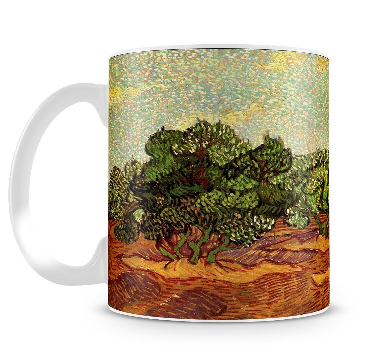 Olive Grove Pale Blue Sky by Van Gogh Mug - Canvas Art Rocks - 4