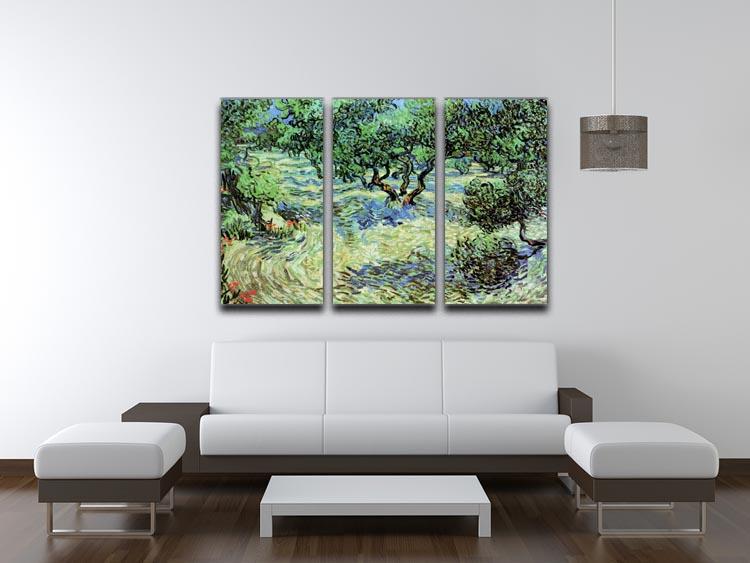 Olive Grove by Van Gogh 3 Split Panel Canvas Print - Canvas Art Rocks - 4