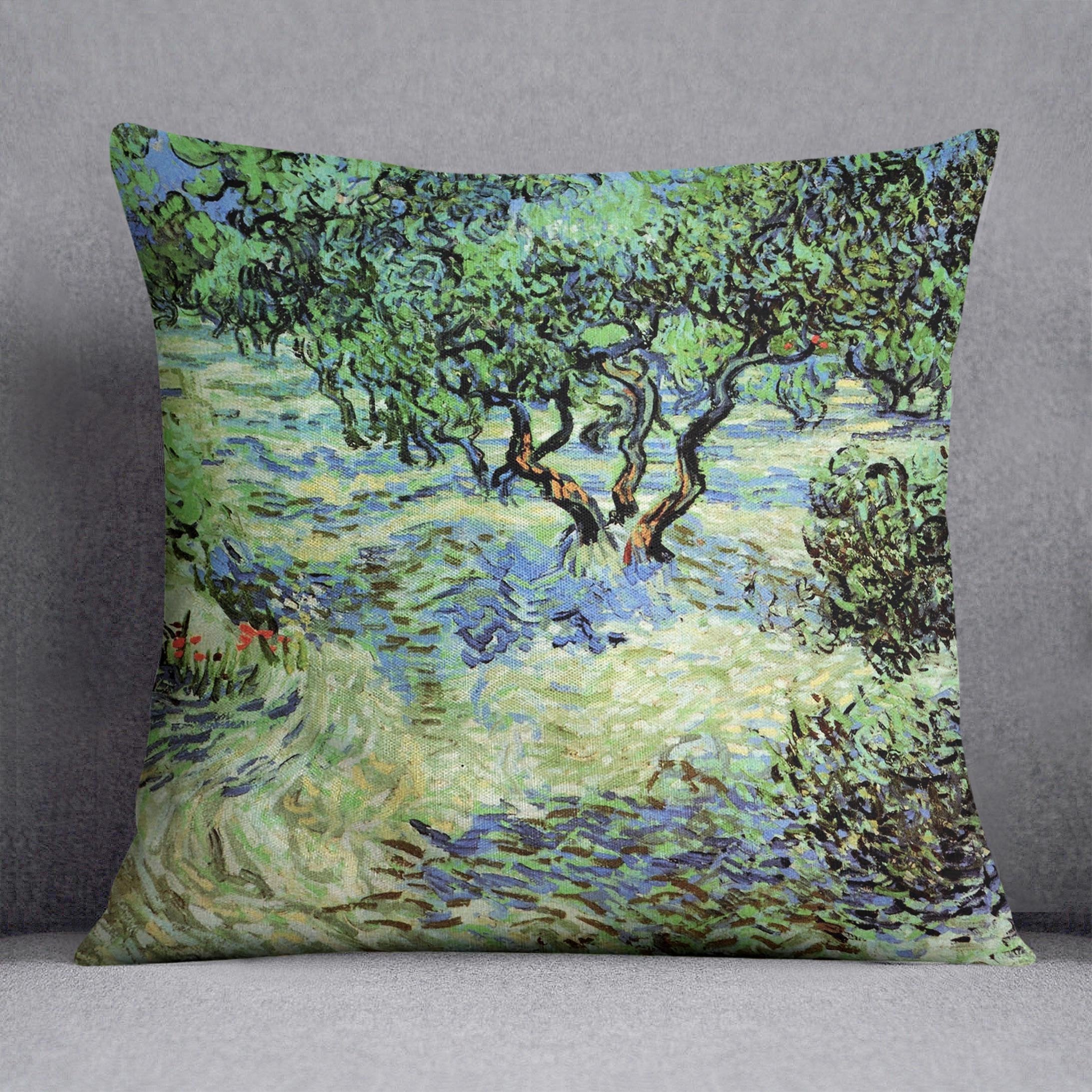 Olive Grove by Van Gogh Throw Pillow