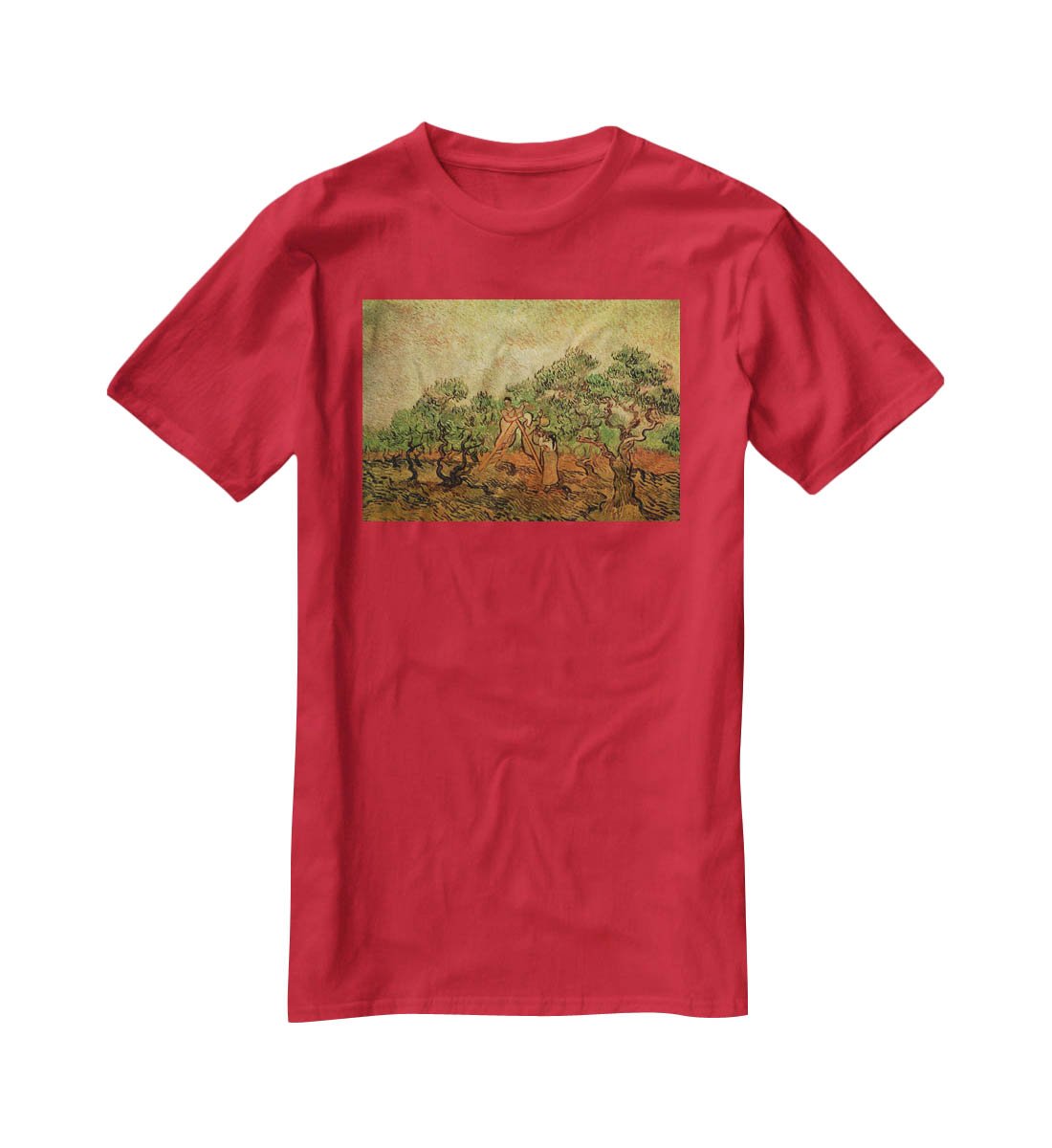 Olive Picking by Van Gogh T-Shirt - Canvas Art Rocks - 4