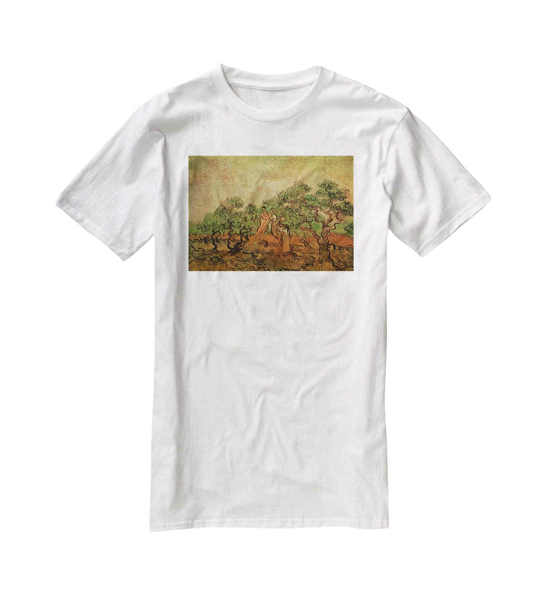 Olive Picking by Van Gogh T-Shirt - Canvas Art Rocks - 5