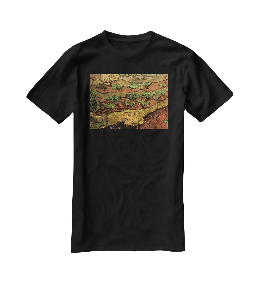 Olive Trees against a Slope of a Hill by Van Gogh T-Shirt - Canvas Art Rocks - 1