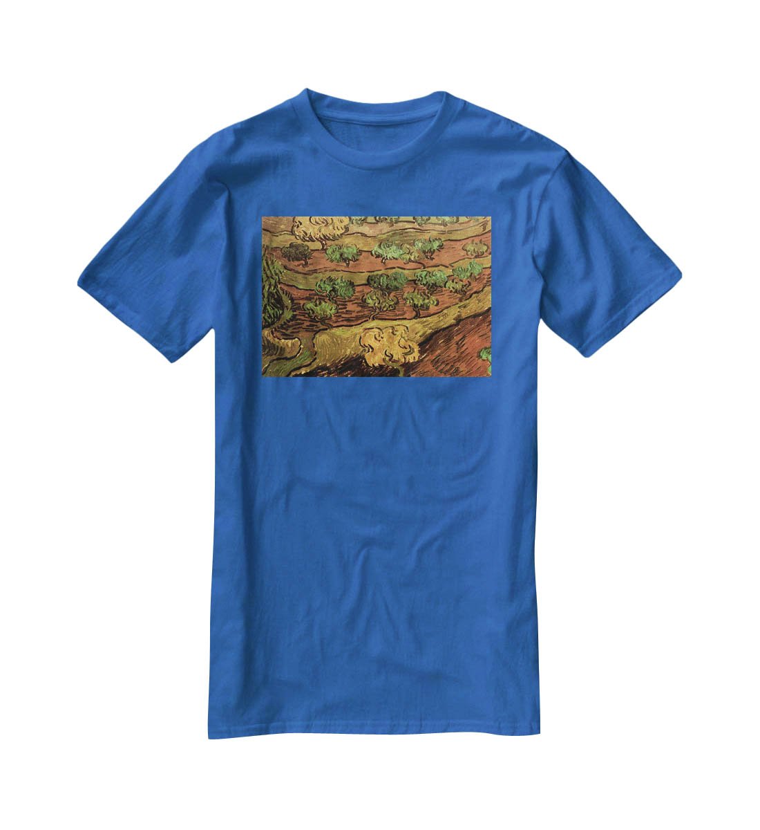 Olive Trees against a Slope of a Hill by Van Gogh T-Shirt - Canvas Art Rocks - 2