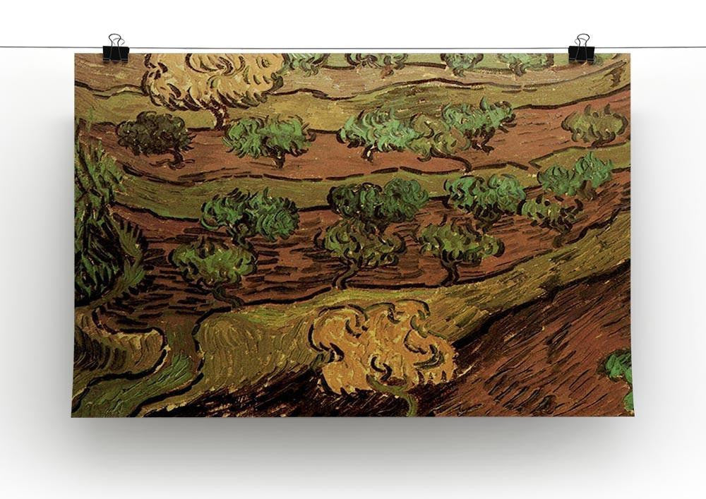 Olive Trees against a Slope of a Hill by Van Gogh Canvas Print & Poster - Canvas Art Rocks - 2