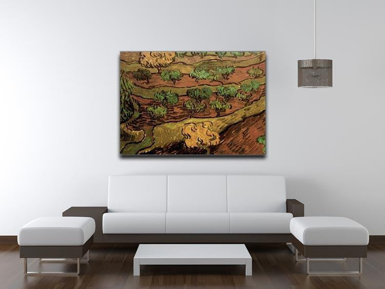 Olive Trees against a Slope of a Hill by Van Gogh Canvas Print & Poster - Canvas Art Rocks - 4