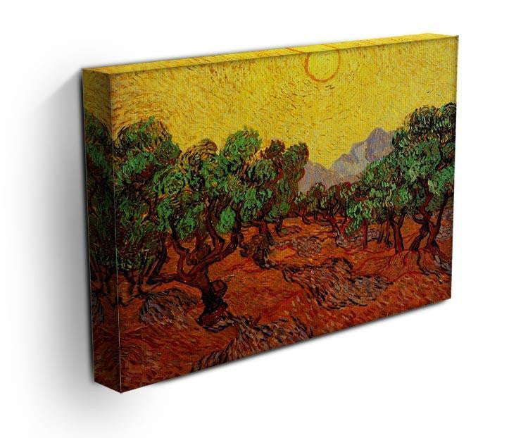 Olive Trees with Yellow Sky and Sun by Van Gogh Canvas Print & Poster - Canvas Art Rocks - 3