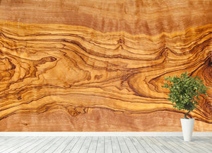 Olive tree wood slice Wall Mural Wallpaper - Canvas Art Rocks - 4