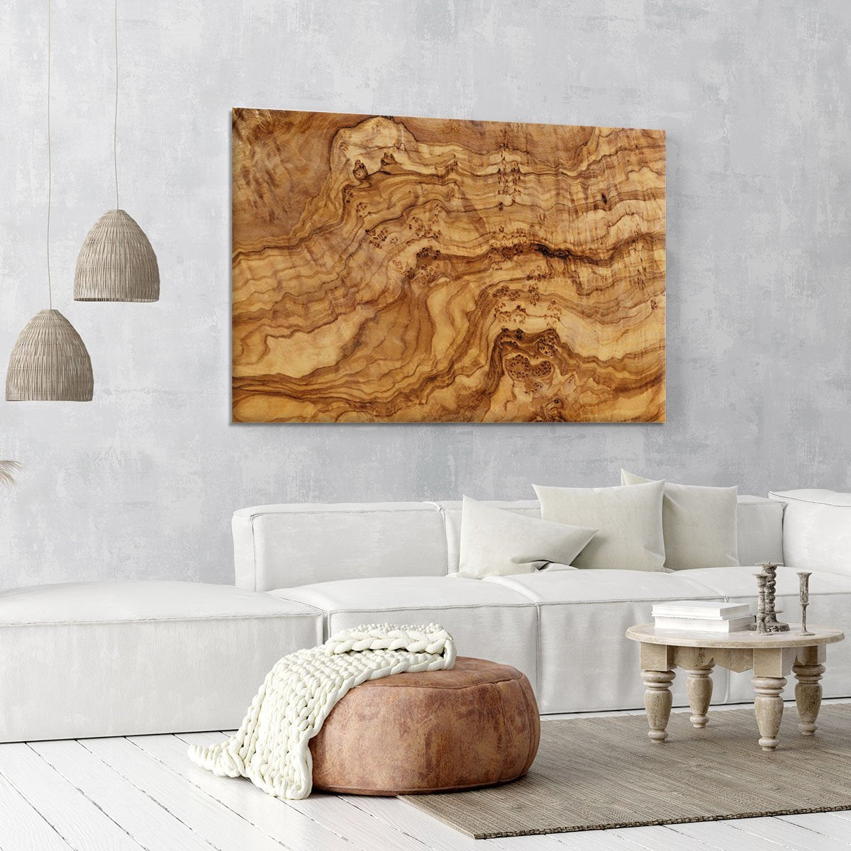 Olive wood board Canvas Print or Poster