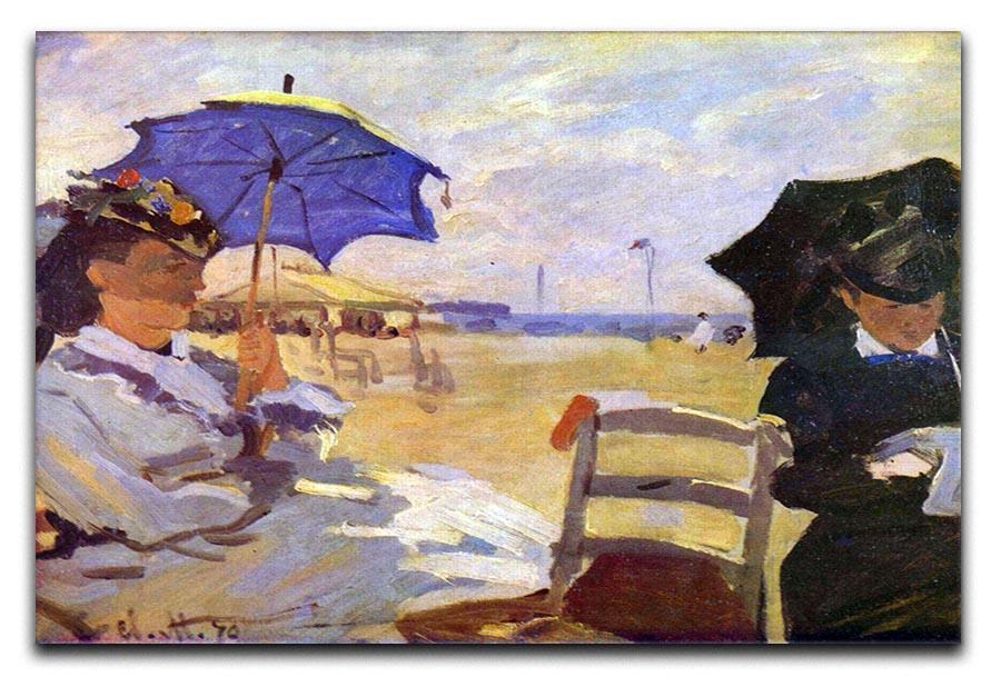 On the beach at Trouville by Monet Canvas Print & Poster  - Canvas Art Rocks - 1