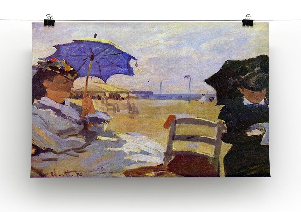 On the beach at Trouville by Monet Canvas Print & Poster - Canvas Art Rocks - 2