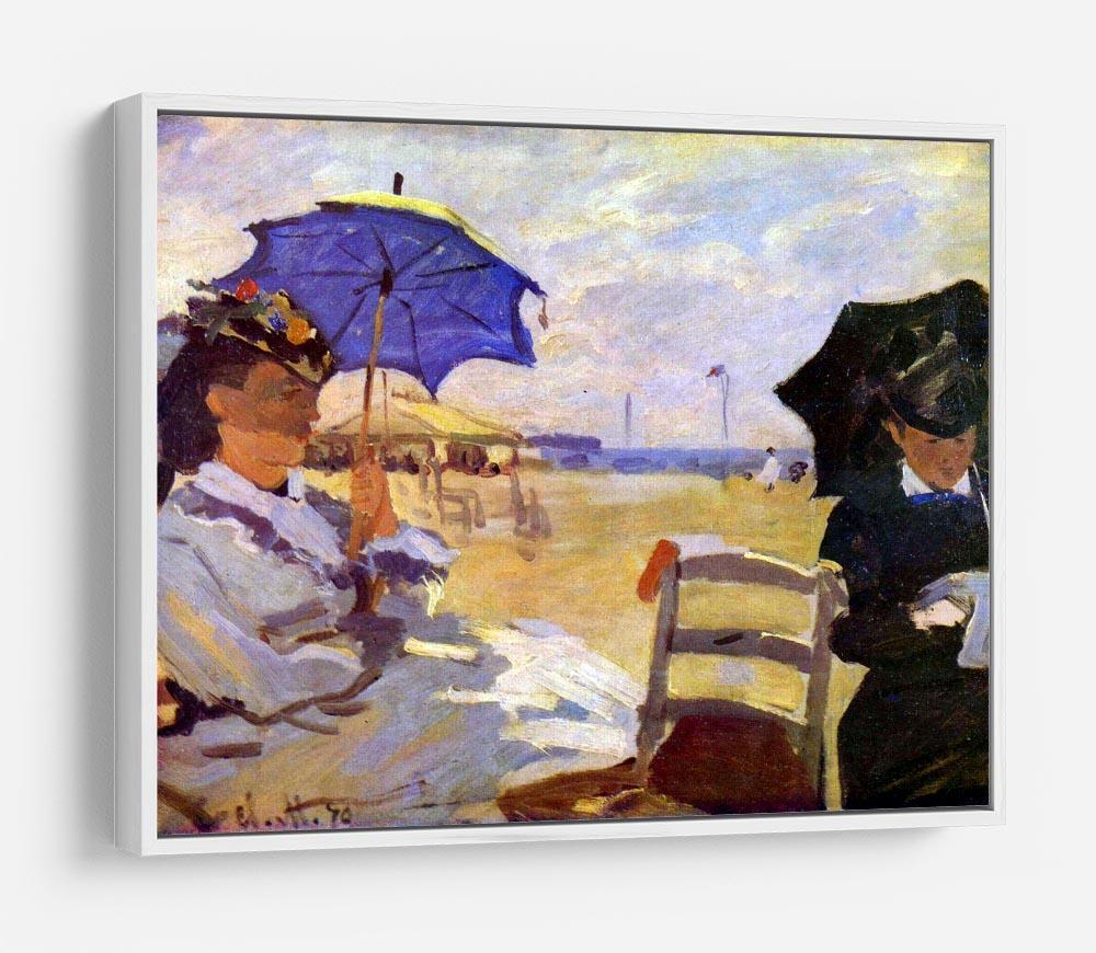 On the beach at Trouville by Monet HD Metal Print