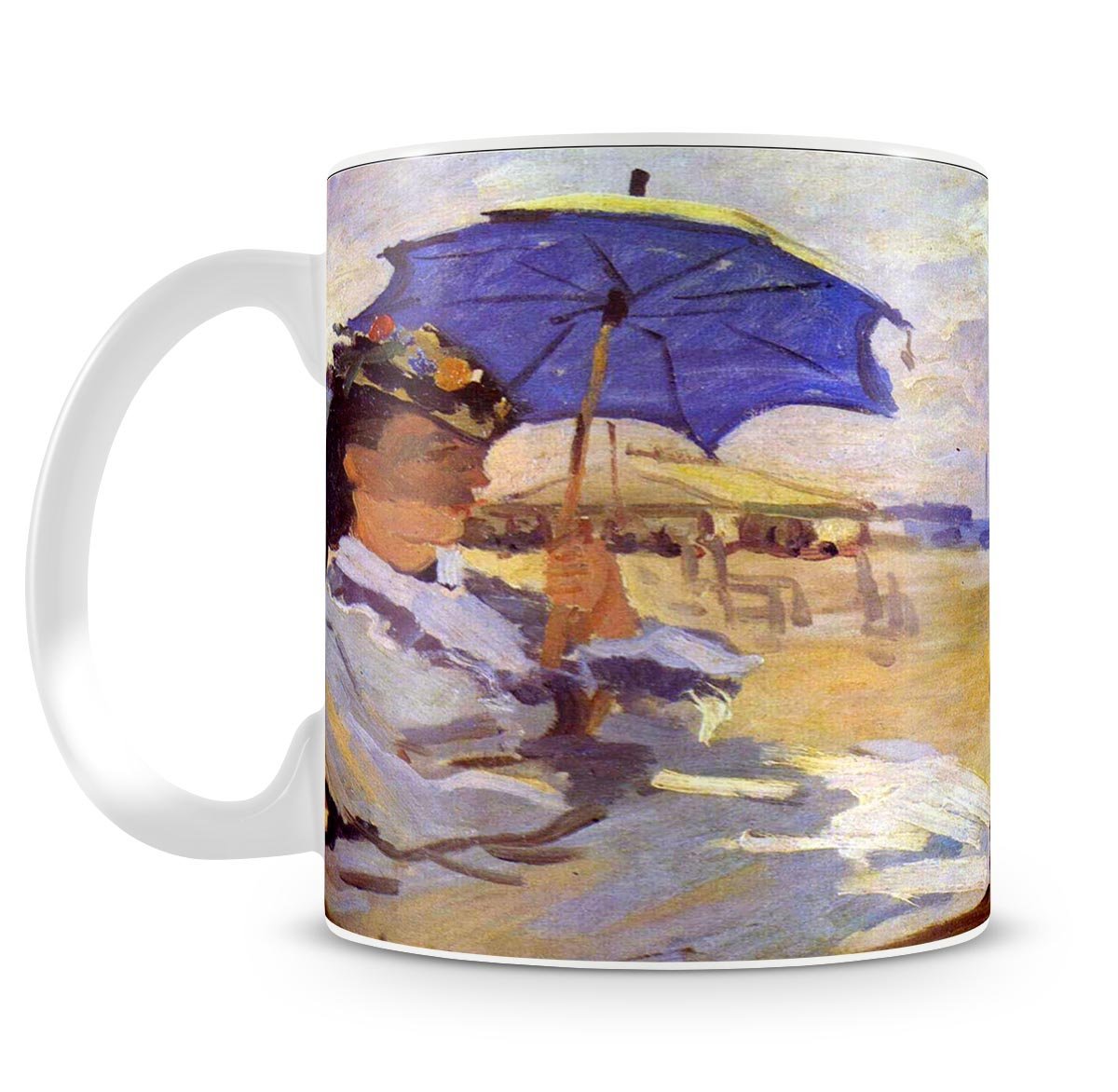 On the beach at Trouville by Monet Mug - Canvas Art Rocks - 4