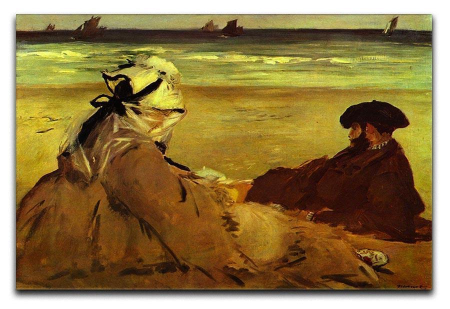 On the beach by Edouard Manet Canvas Print or Poster  - Canvas Art Rocks - 1