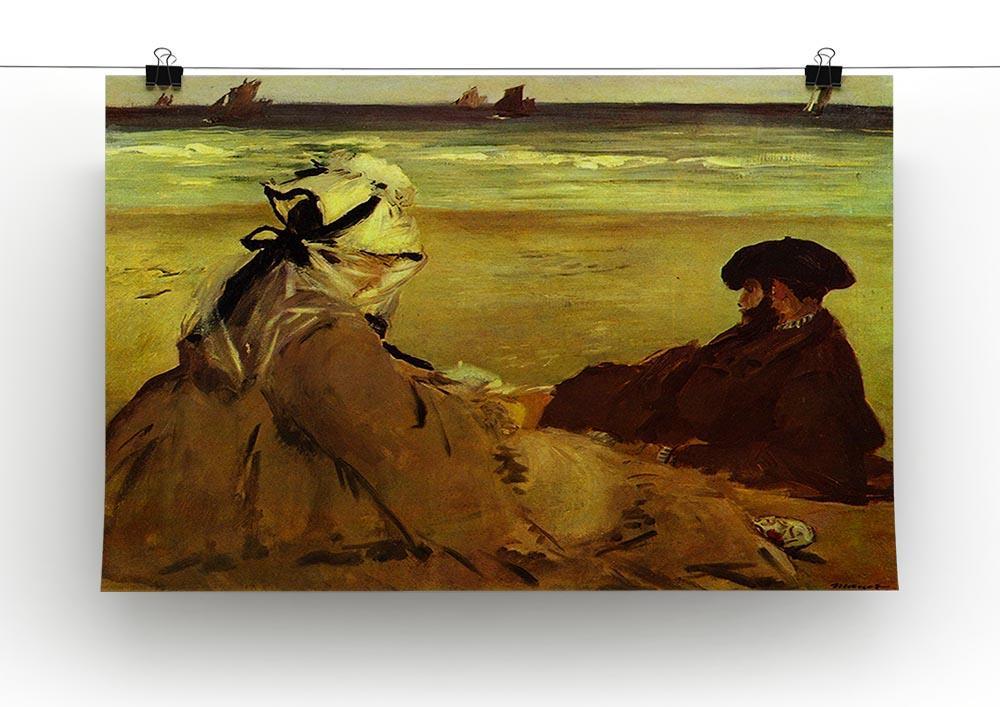 On the beach by Edouard Manet Canvas Print or Poster - Canvas Art Rocks - 2