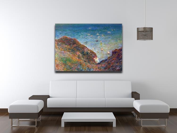 On the cliffs of Pour Ville Fine weather by Monet Canvas Print & Poster - Canvas Art Rocks - 4