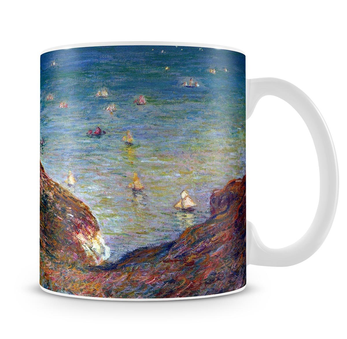 On the cliffs of Pour Ville Fine weather by Monet Mug - Canvas Art Rocks - 4