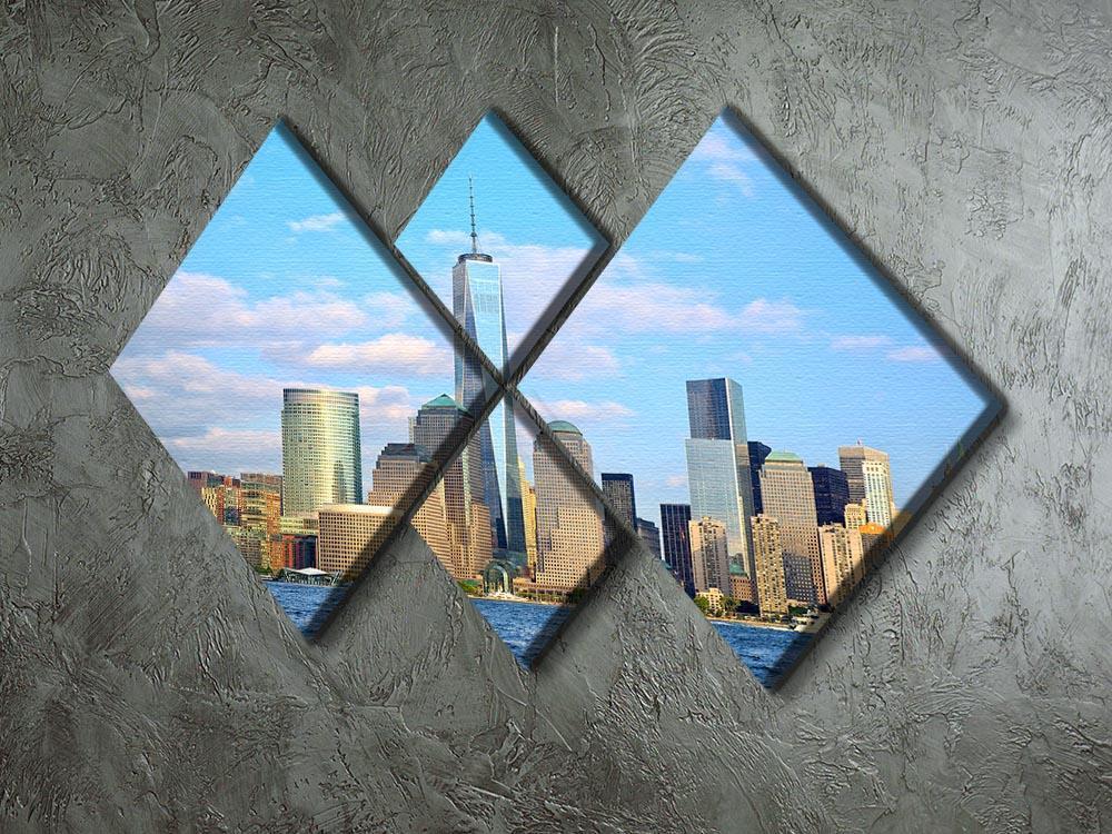 One World Trade Center 4 Square Multi Panel Canvas  - Canvas Art Rocks - 2