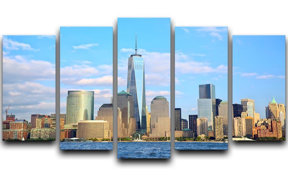 One World Trade Center 5 Split Panel Canvas  - Canvas Art Rocks - 1