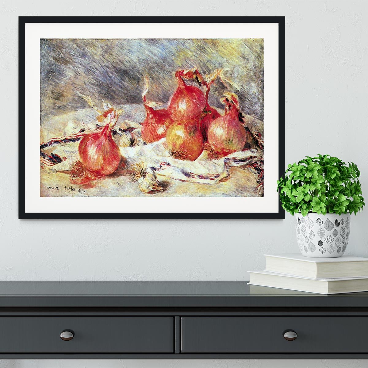 Onions by Renoir Framed Print - Canvas Art Rocks - 1