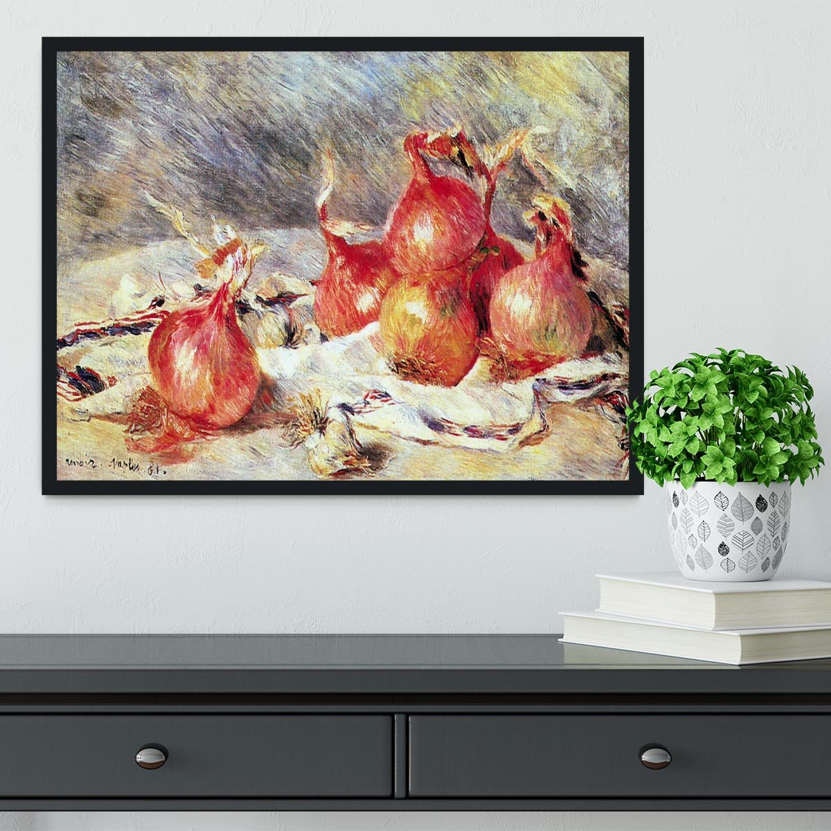 Onions by Renoir Framed Print - Canvas Art Rocks - 2