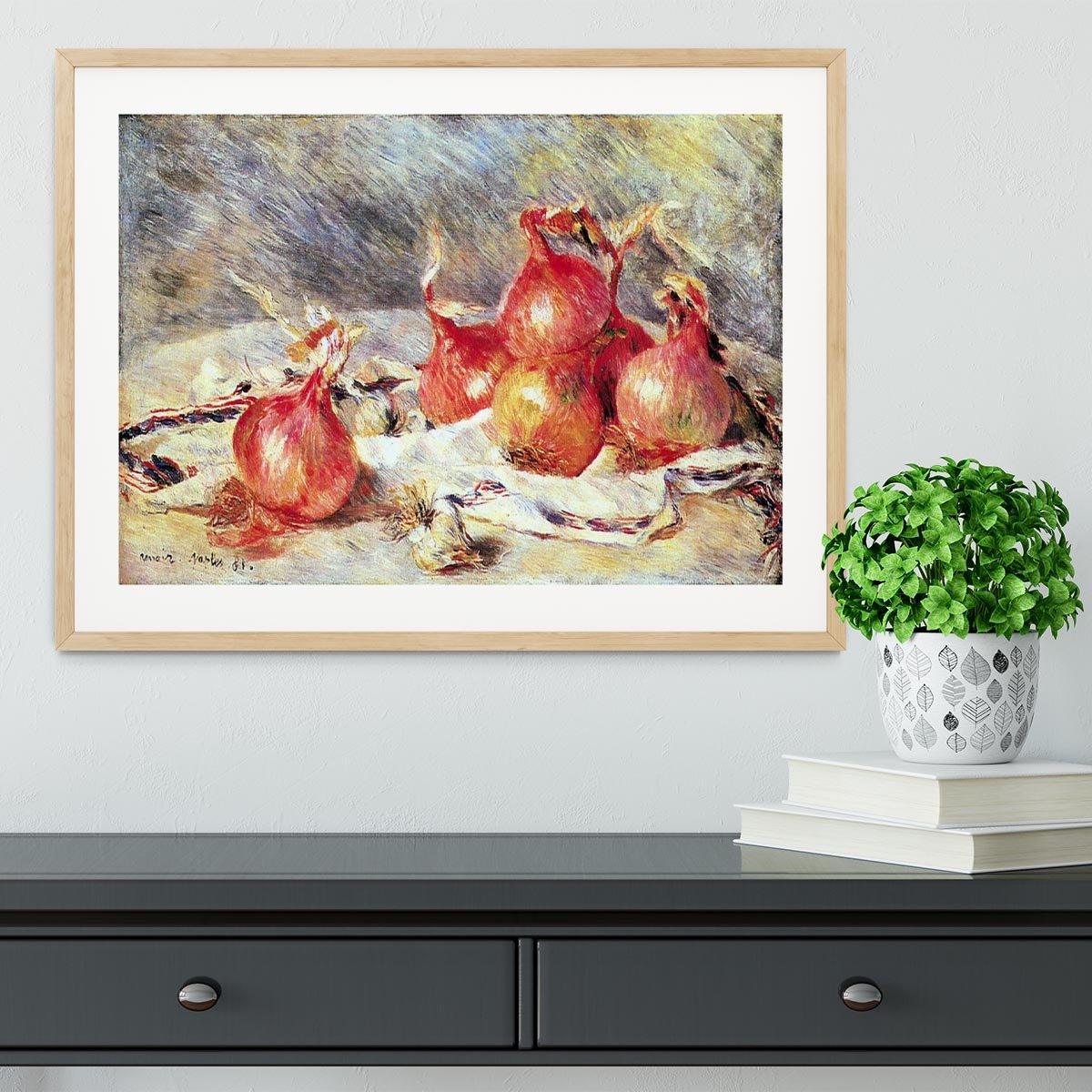 Onions by Renoir Framed Print - Canvas Art Rocks - 3