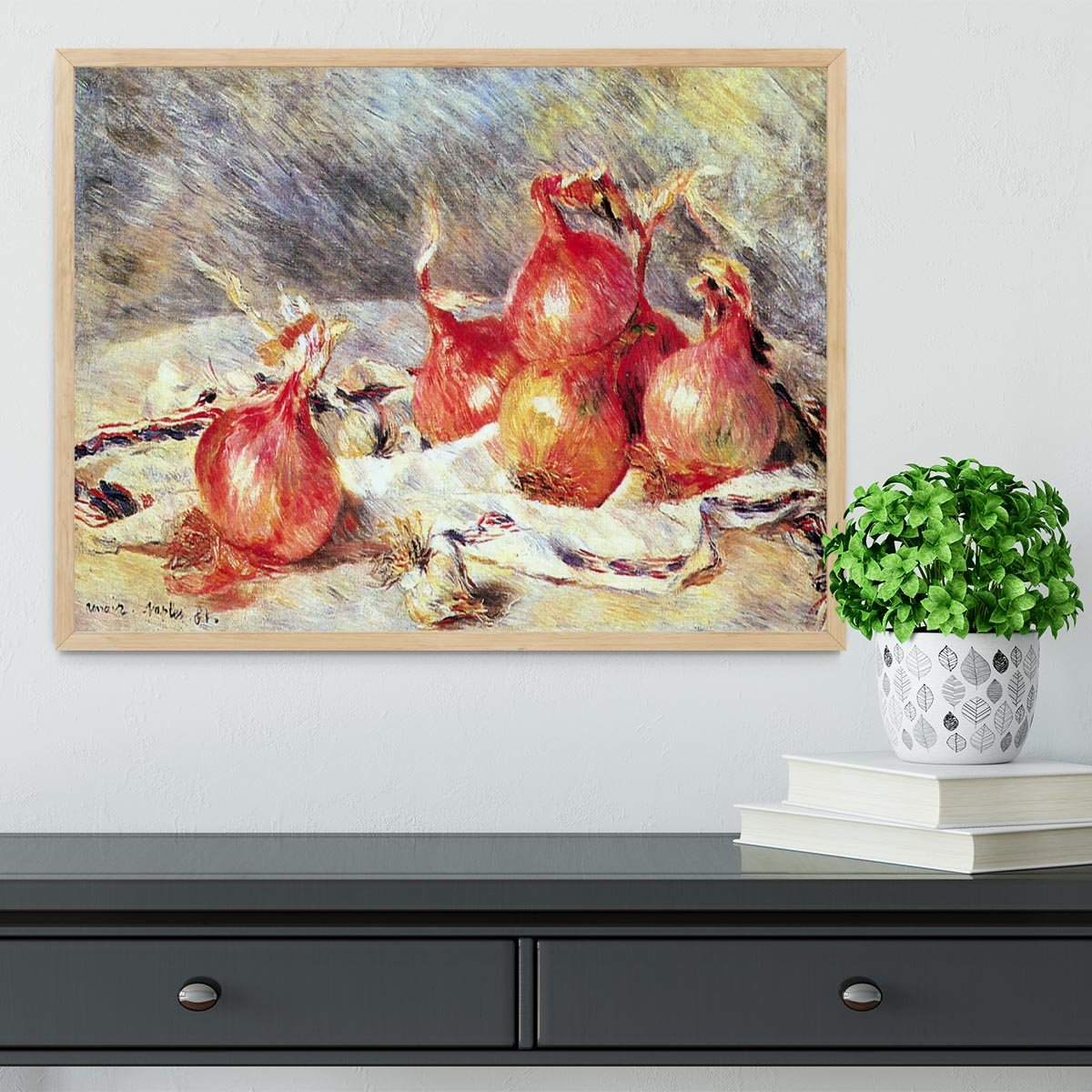 Onions by Renoir Framed Print - Canvas Art Rocks - 4