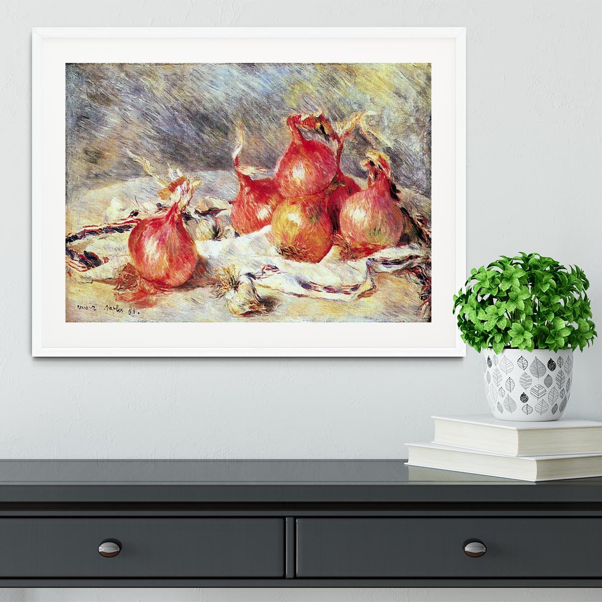 Onions by Renoir Framed Print - Canvas Art Rocks - 5