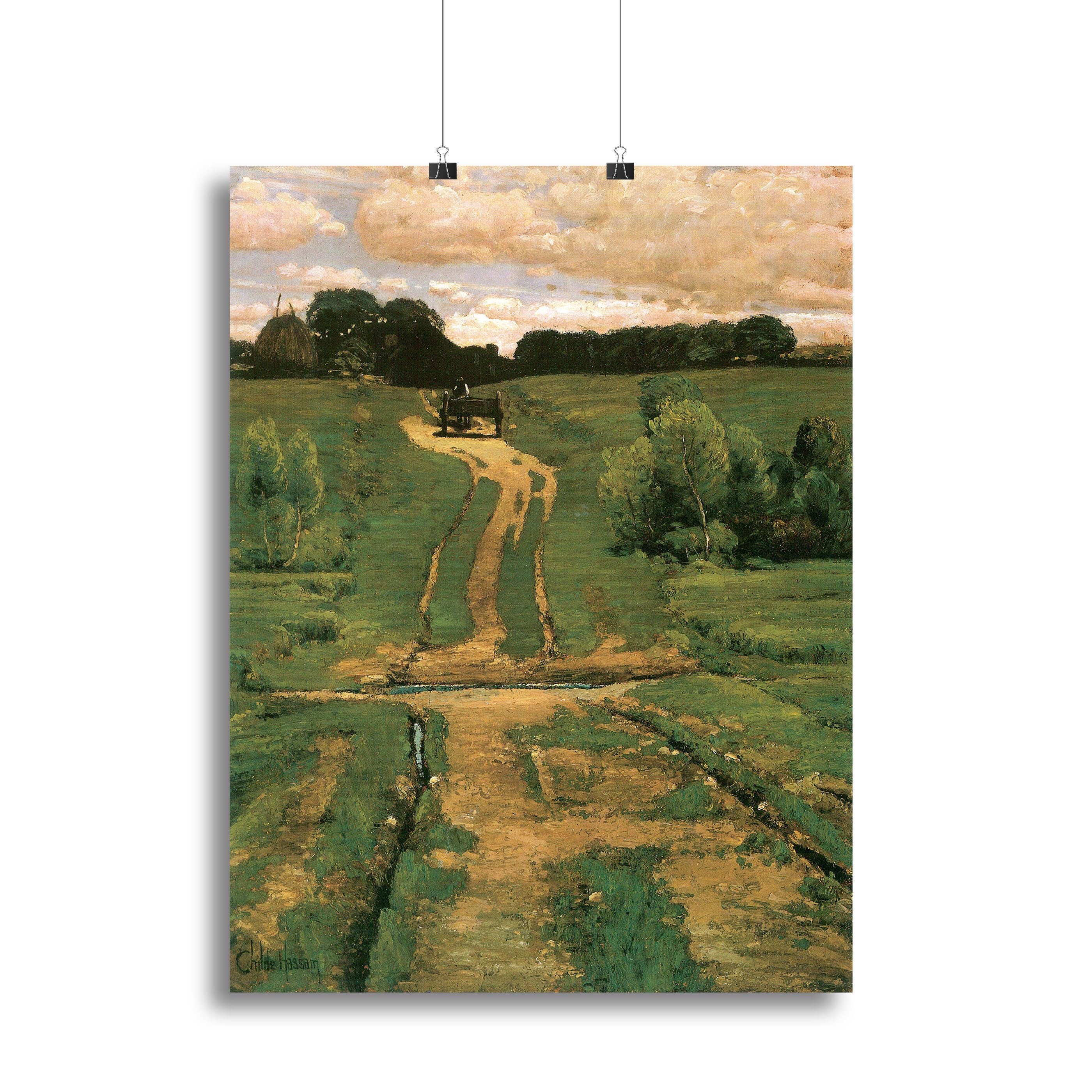 Open land by Hassam Canvas Print or Poster