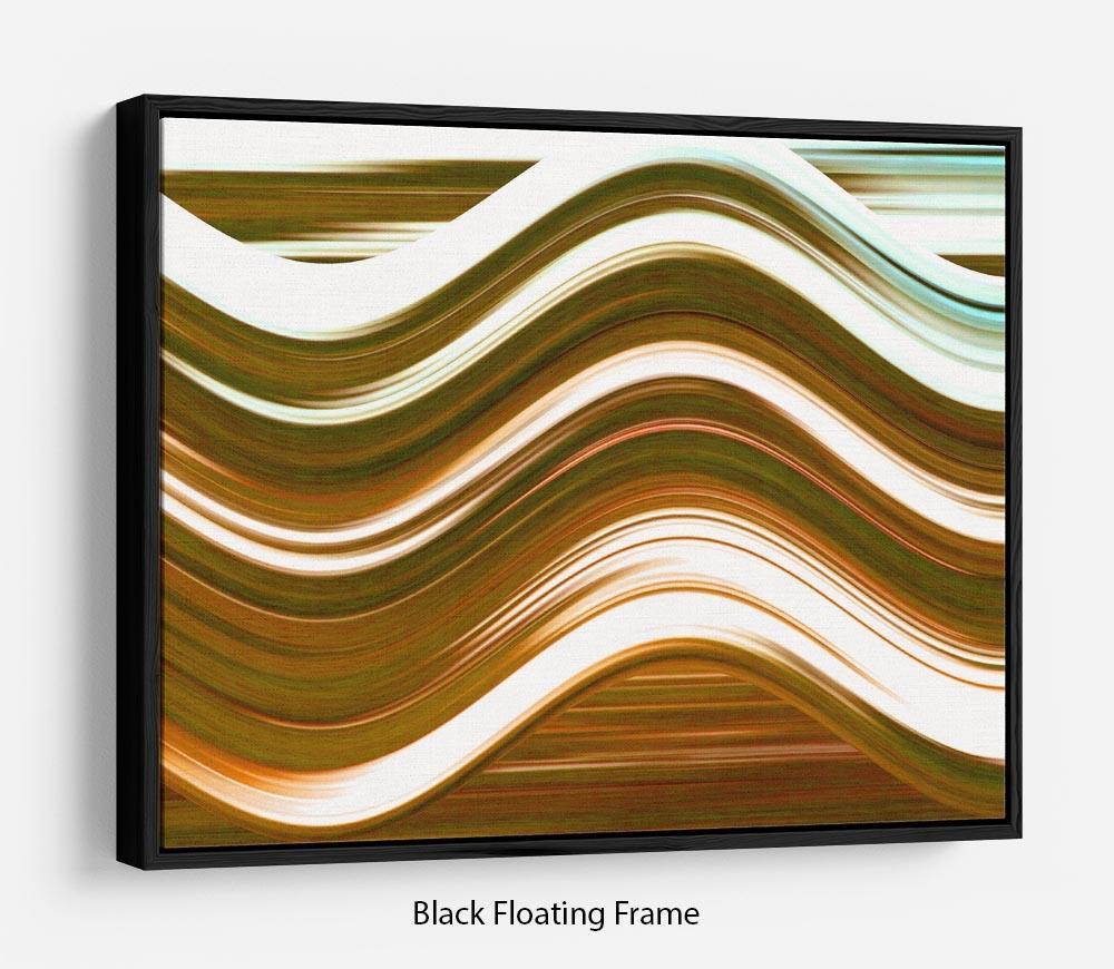 Orange Wave Floating Frame Canvas - Canvas Art Rocks - 1